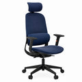 Office Chair with Adjustable Headrest and Armrests Blue