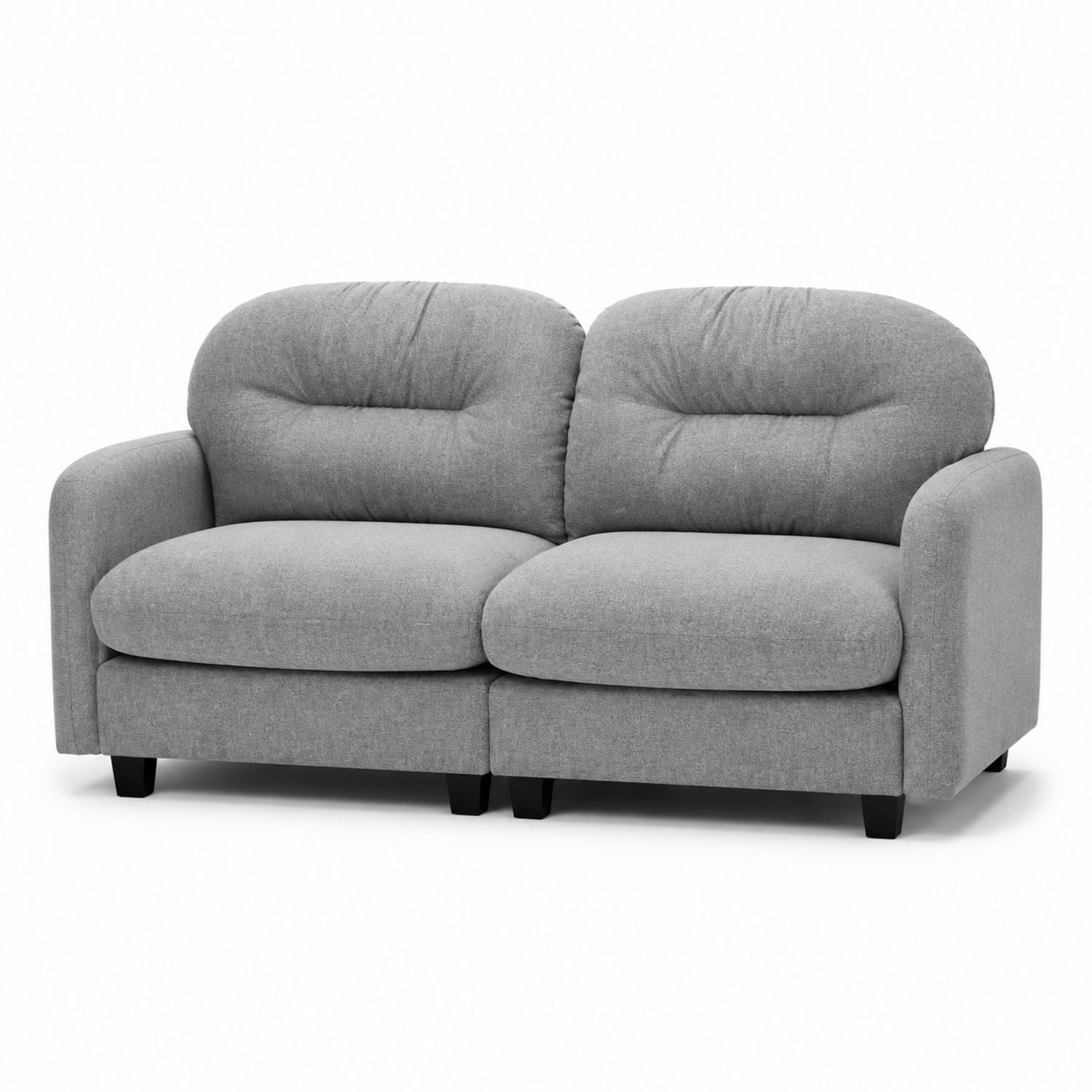 Fabric Two-Seater Sofa Gray, Polyester Upholstery, 160cm x 85cm x 75cm