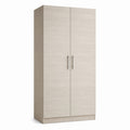 Two-Door Wardrobe Engineered Wood Light Oak Finish 180cm