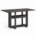 Wood Dining Table with Metal Accents Rectangular 150cm