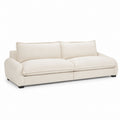 Beige Fabric Sofa with Solid Wood Frame 230cm x 95cm x 80cm