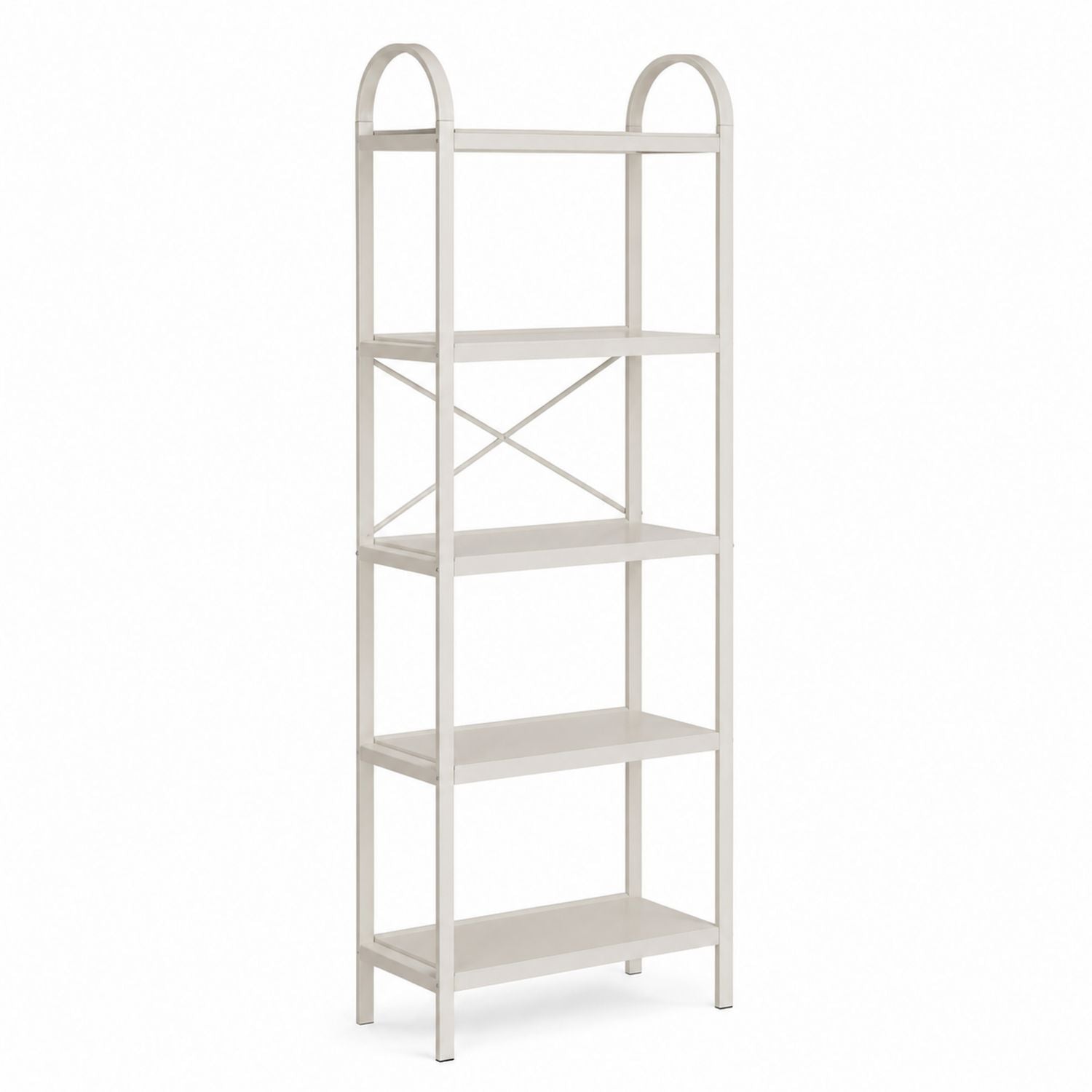 Metal 5-Tier Bookshelf 60x30x180 cm