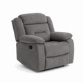 Gray Fabric Recliner Chair with Polyester Upholstery