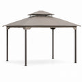 Steel Frame Outdoor Gazebo with Polyester Canopy 3x3m