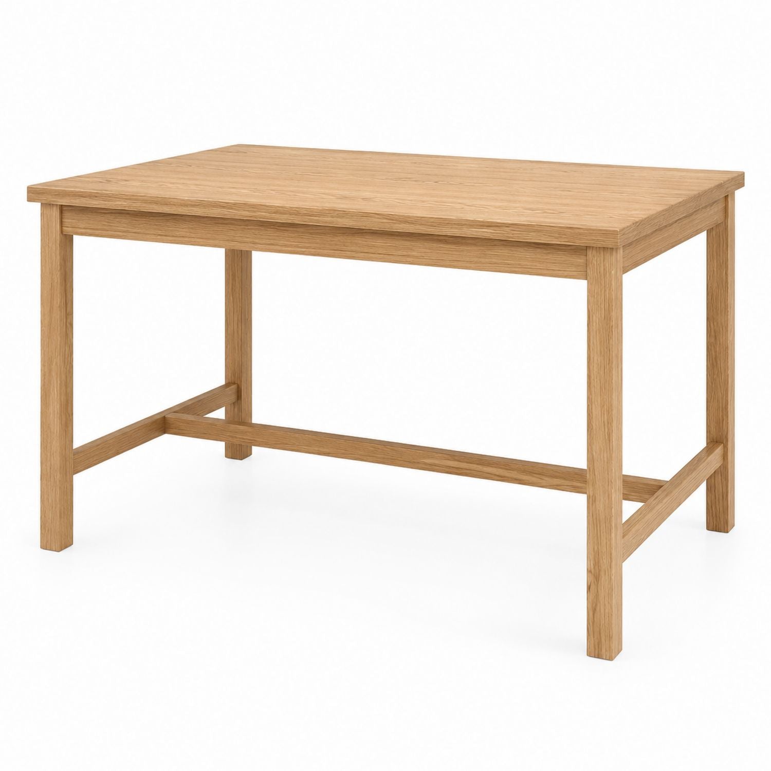 Rectangular Oak Dining Table Wood Natural Finish 150cm x 90cm
