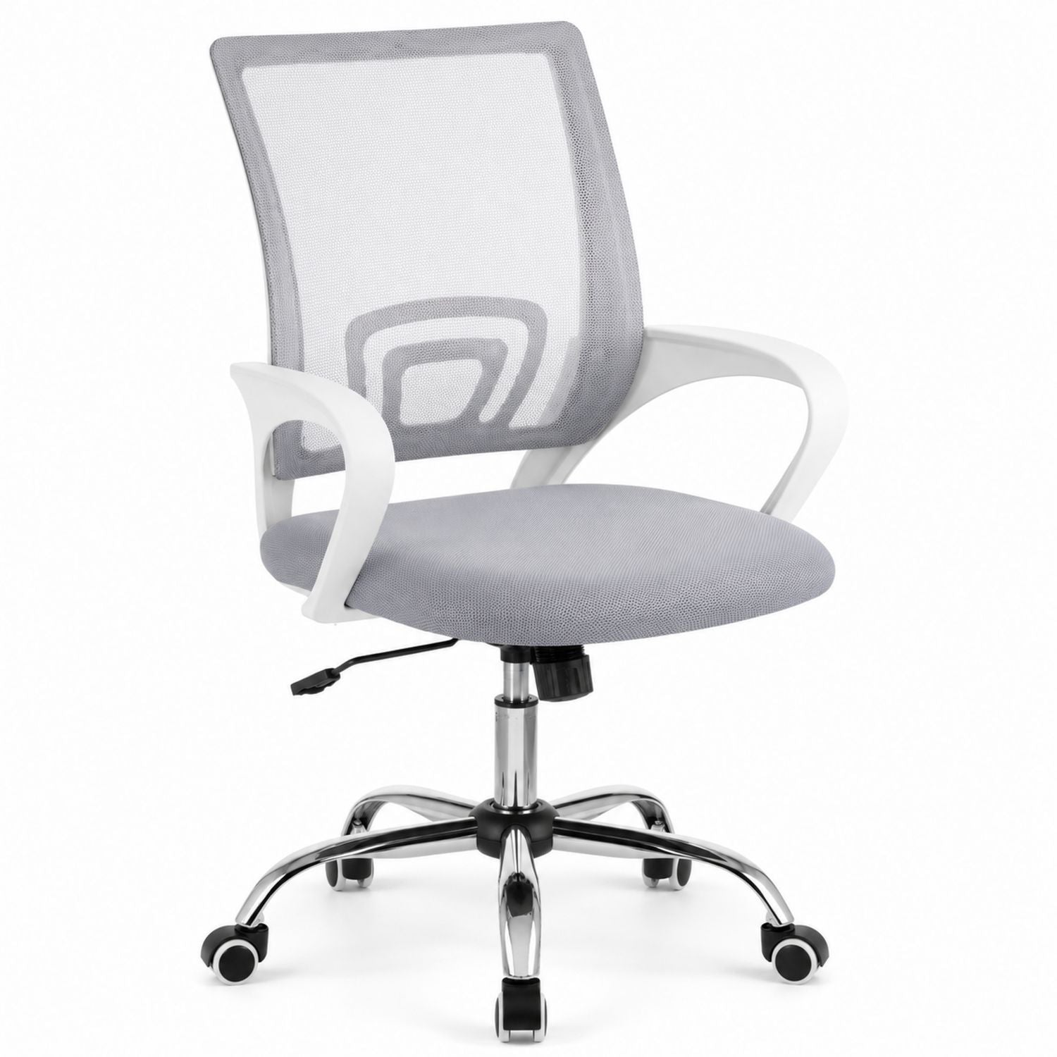 Mesh Back Office Chair with Adjustable Height and Armrests, Gray