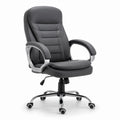 Office Chair with PU Leather and Adjustable Height, Black