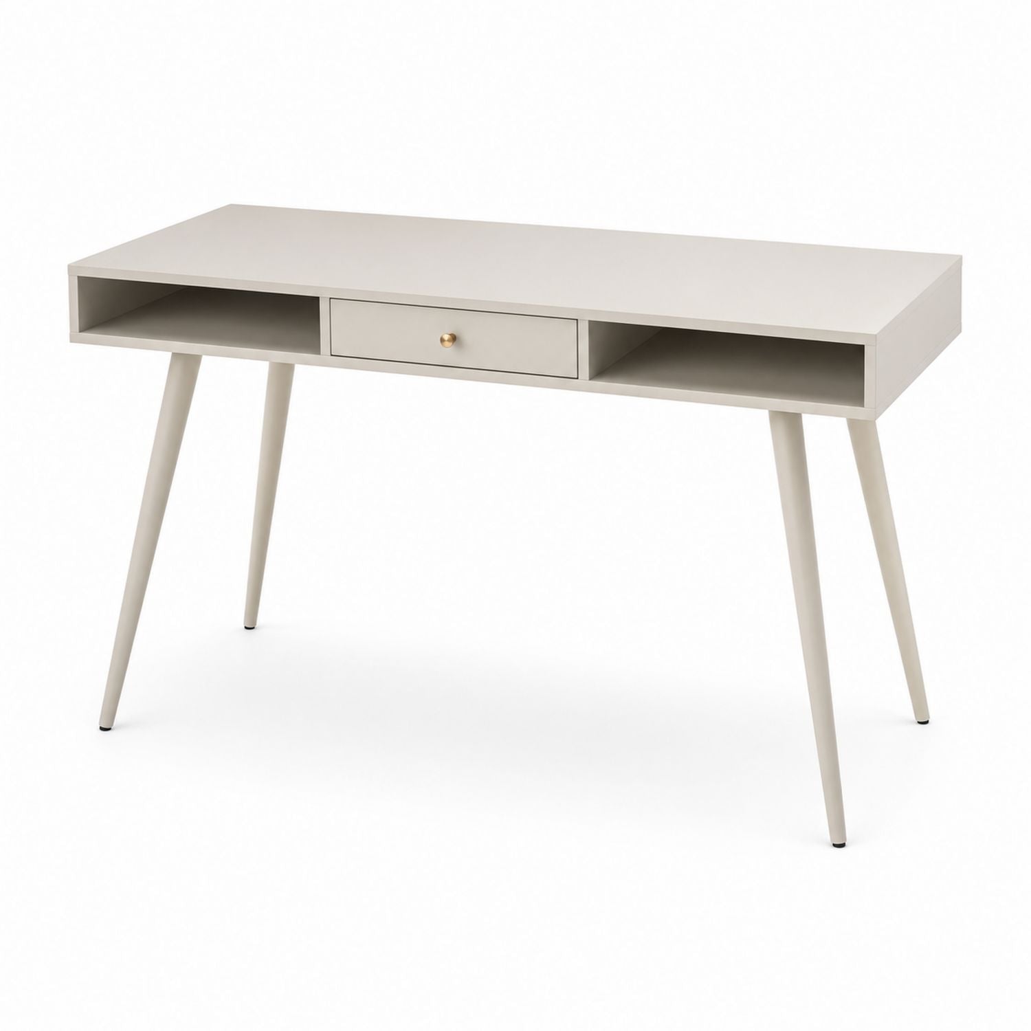 Beige MDF Desk with Drawer 120cm x 60cm x 75cm
