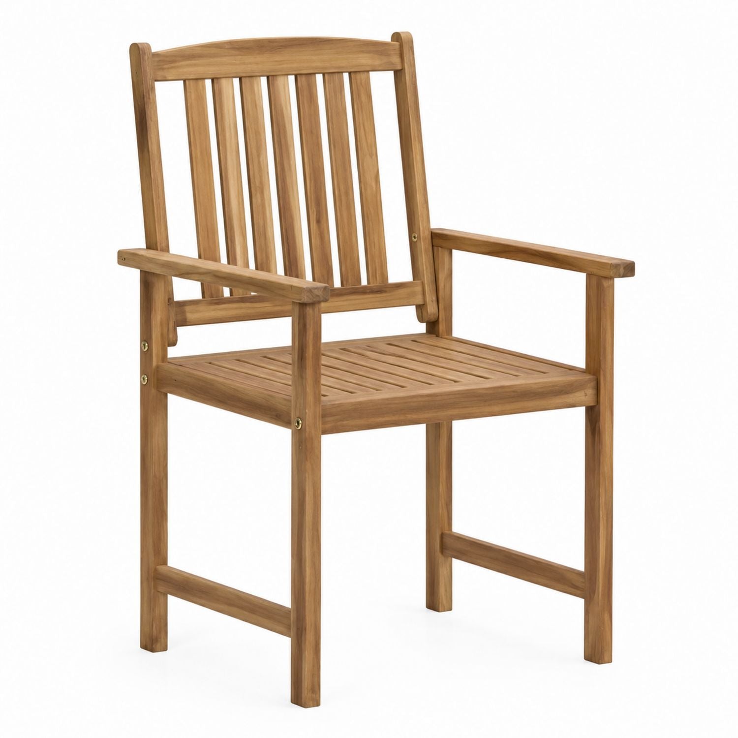 Teak Wood Outdoor Armchair Natural Finish