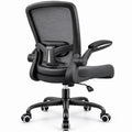 Mesh Office Chair with Adjustable Armrests and Lumbar Support Black